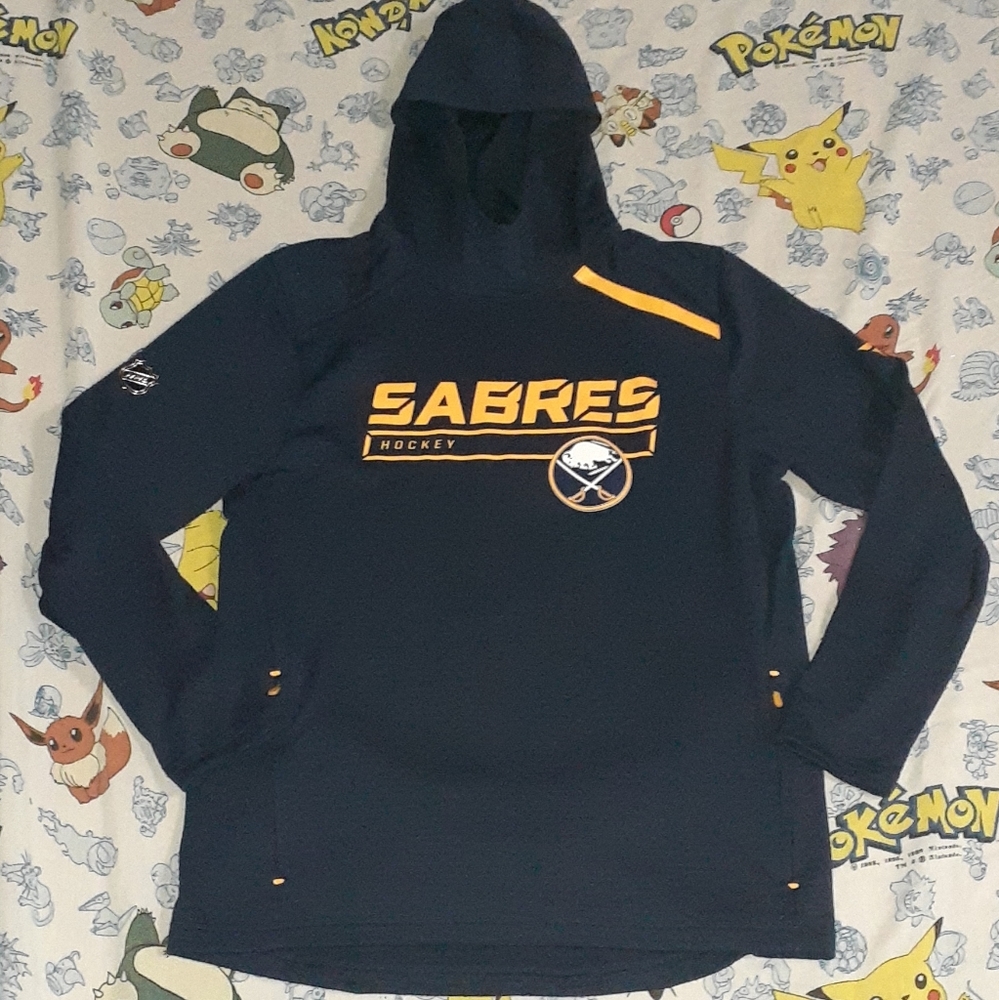 Buffalo Sabres Therma Fit Jersey Hoodie Sweatshirt Authentic Pro NHL Team Issued